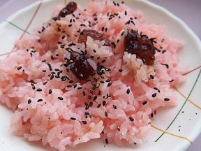 甘納豆のお赤飯（北海道）
